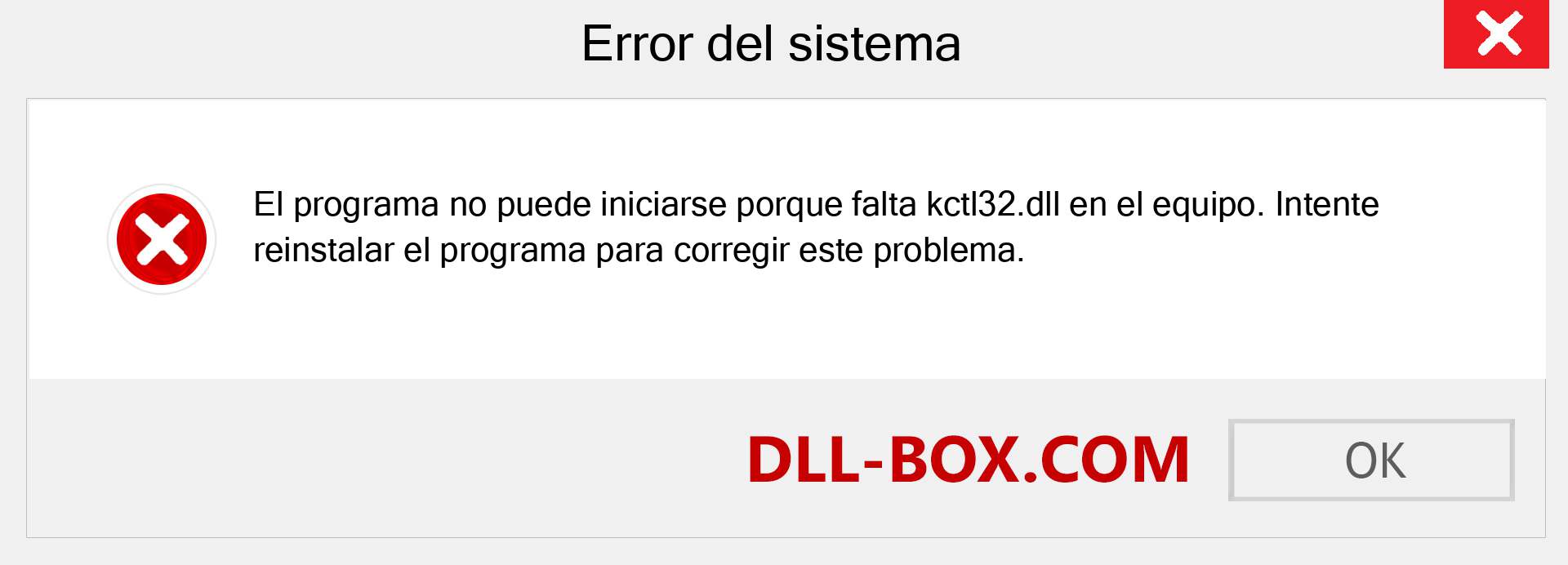 ¿Falta el archivo kctl32.dll ?. Descargar para Windows 7, 8, 10 - Corregir kctl32 dll Missing Error en Windows, fotos, imágenes